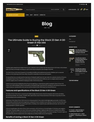 The Ultimate Guide to Buying the Glock 23 Gen 4 OD Green in the USA - ammo2pisto
