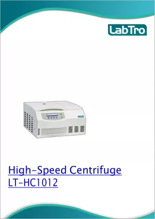 High-Speed Centrifuge LT-HC1012