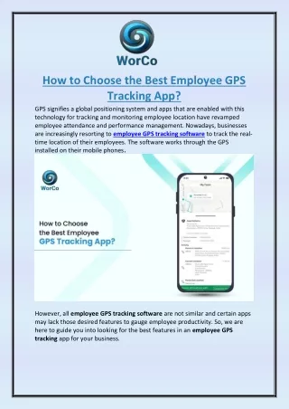 How to Choose the Best Employee GPS Tracking App