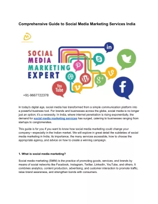 Comprehensive Guide to Social Media Marketing Services India