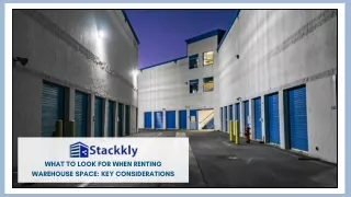 what to look for when renting warehouse space
