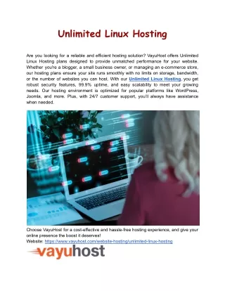 Unlimited Linux Hosting