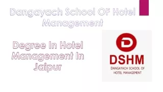 dangayach school of hotel management