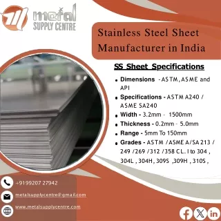 SS Sheet | SS 301LN Sheet | SS 309 Sheet | SS 310s Sheet | SS 314 Sheet