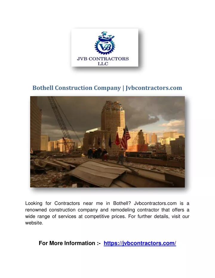 bothell construction company jvbcontractors com