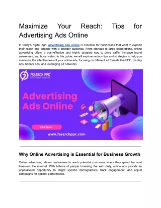 Advertising Ads Online