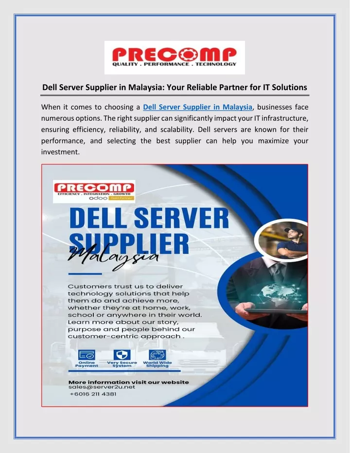 dell server supplier in malaysia your reliable