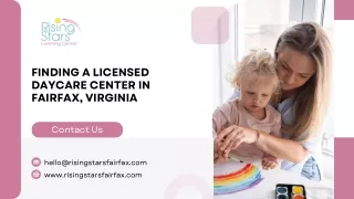 finding a licensed daycare center in fairfax