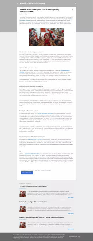 The Effect of Canada Immigration Consultant on Progress by Visawideimmigration