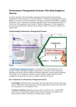 performance management systems elevating employee