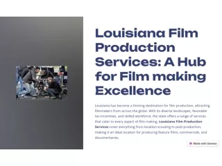 Louisiana Film Production Services(1)