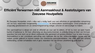 Efficiënt Verwarmen met Aanmaakhout & Asstofzuigers van Zeeuwse Houtpellets