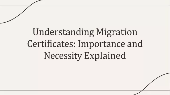 understanding migration certificates importance and necessity explained