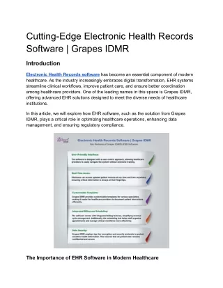 cutting edge electronic health records software