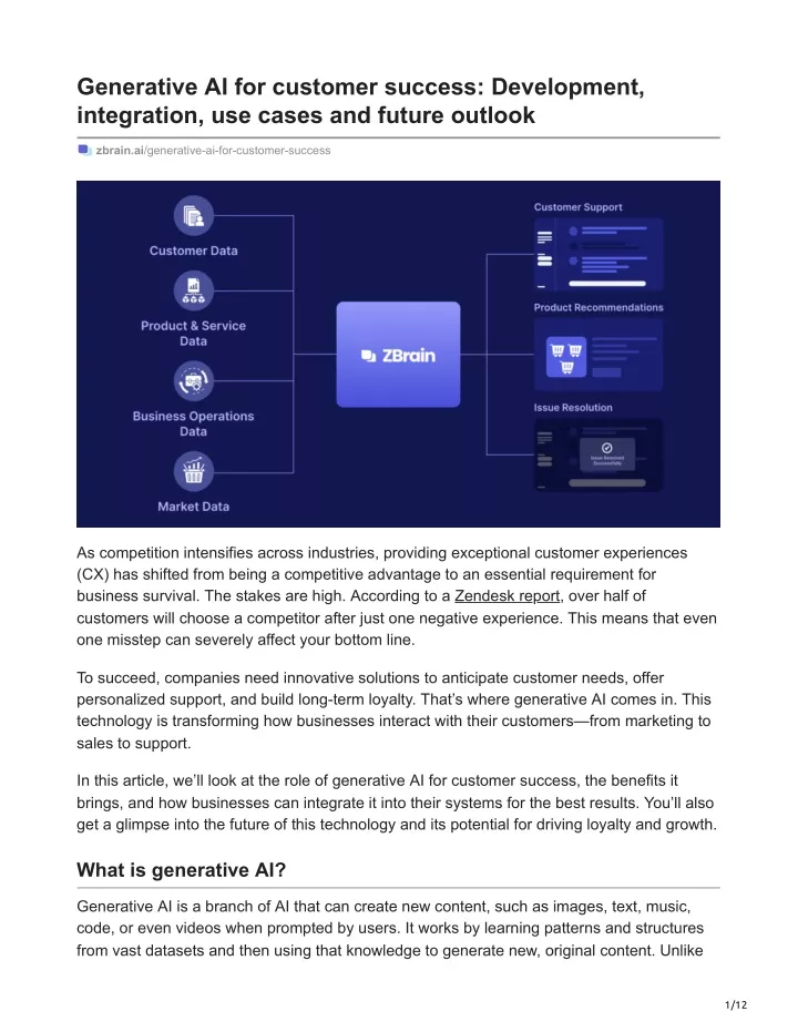 generative ai for customer success development