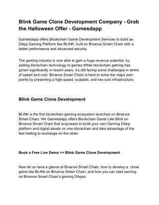 blink game clone development company grab