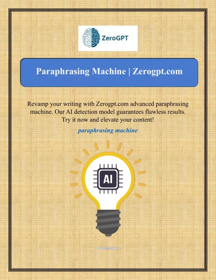 revamp your writing with zerogpt com advanced