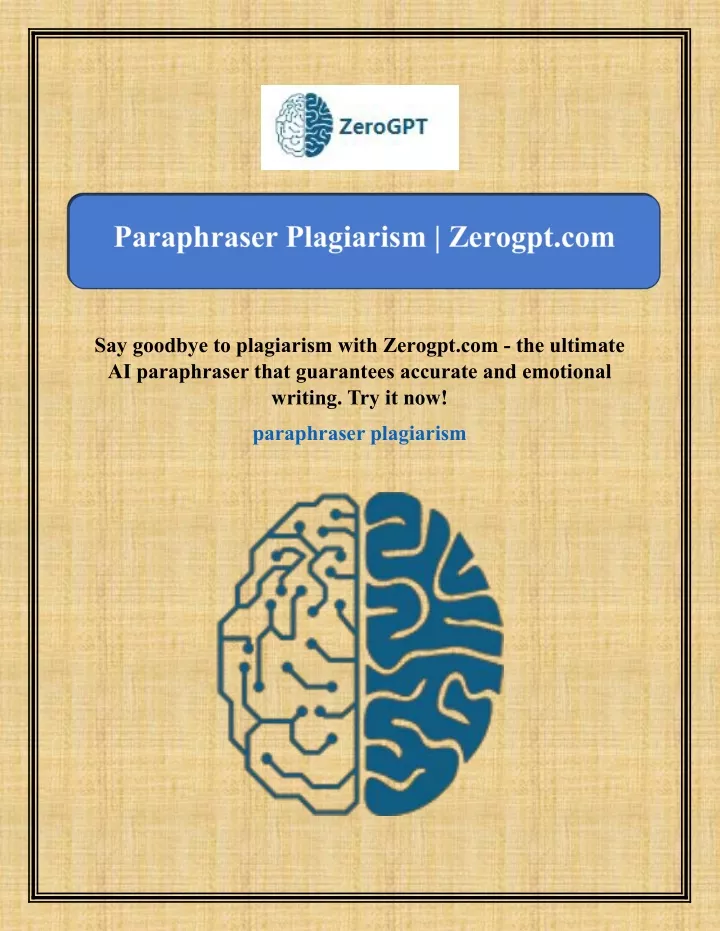 say goodbye to plagiarism with zerogpt