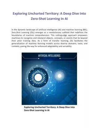 Exploring Uncharted Territory: A Deep Dive Into Zero-Shot Learning In AI