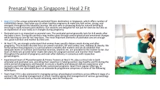 Prenatal Yoga in Singapore