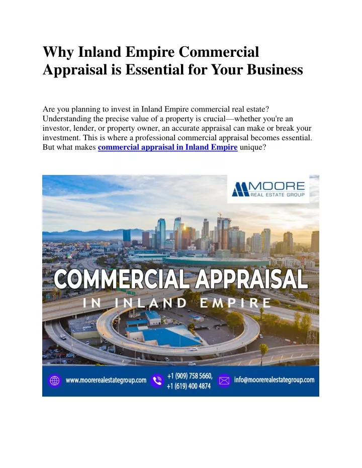 why inland empire commercial appraisal