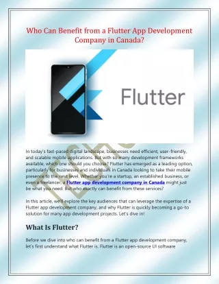 who can benefit from a flutter app development