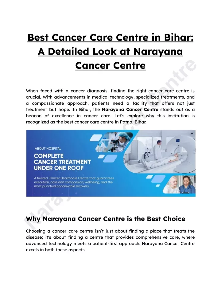 best cancer care centre in bihar a detailed look