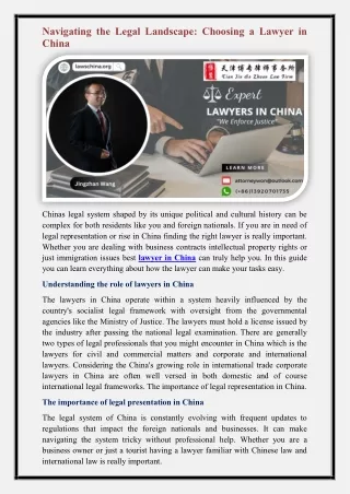 lawyer in China