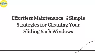 Effortless Maintenance 5 Simple Strategies for Cleaning Your Sliding Sash Windows