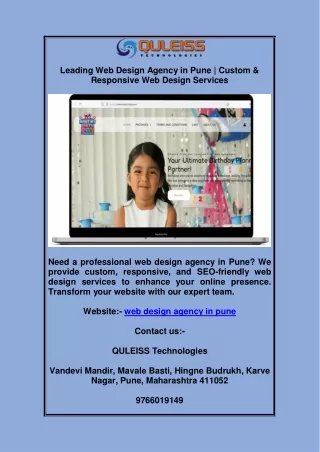 Leading Web Design Agency in Pune | Custom & Responsive Web Design Services