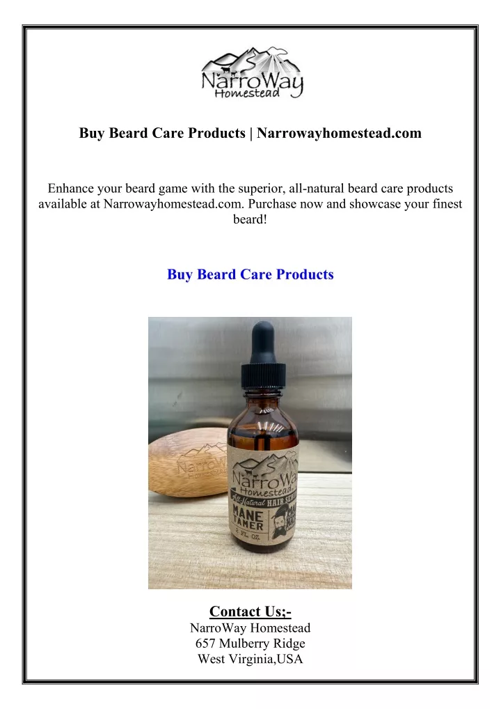 buy beard care products narrowayhomestead com