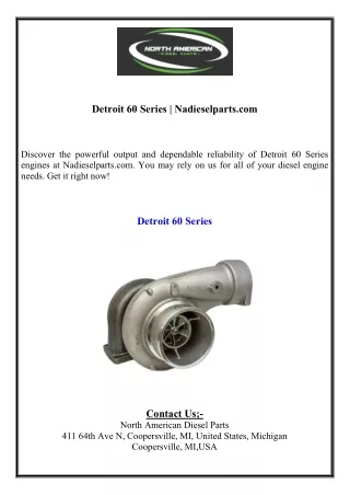 Detroit 60 Series  Nadieselparts.com