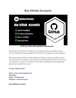 Buy GitHub Accounts
