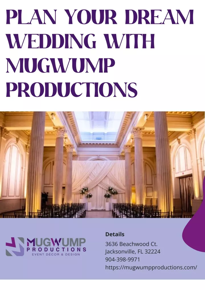 plan your dream wedding with mugwump productions