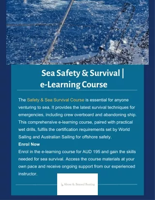 Sea Safety & Survival |e-Learning Course