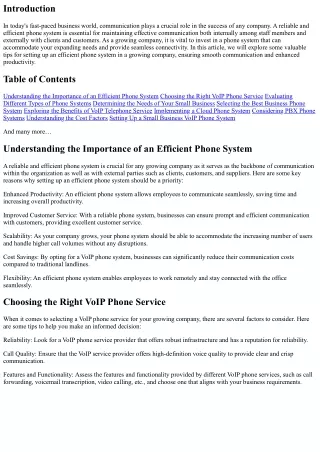 Tips for Setting up an Efficient Phone System in a Growing Company