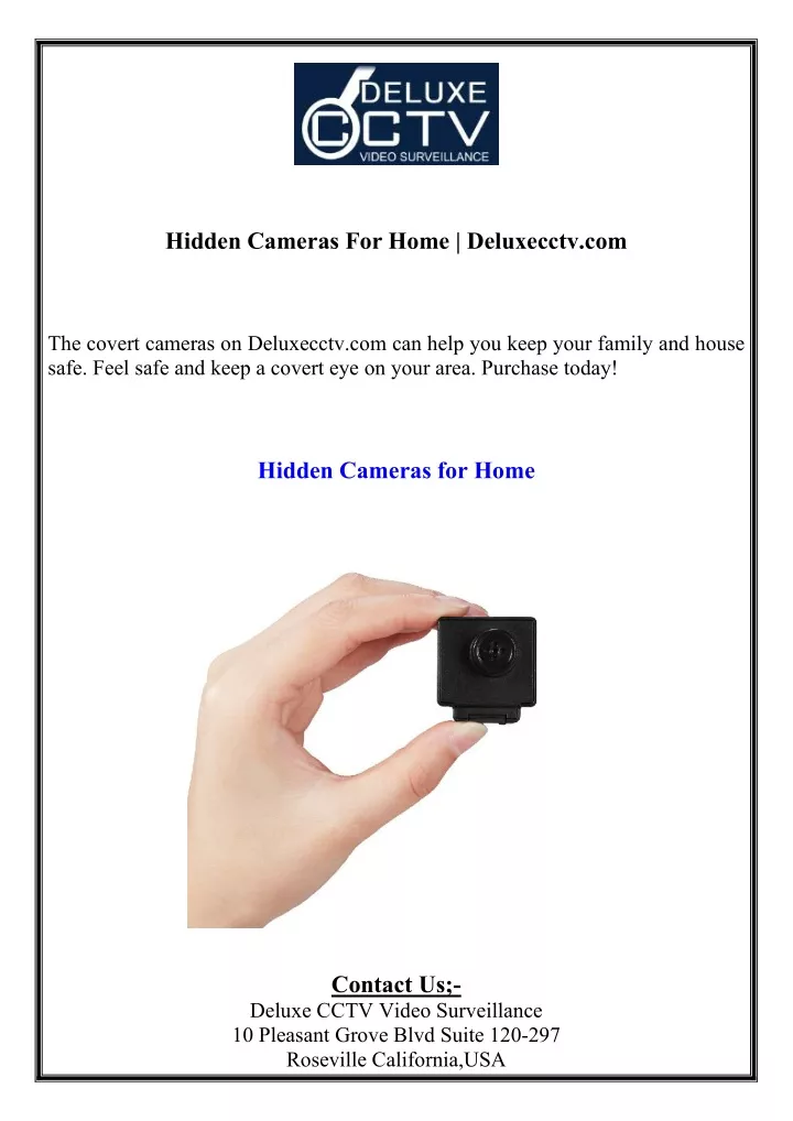 hidden cameras for home deluxecctv com