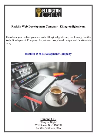 Rocklin Web Development Company Ellingtondigital.com