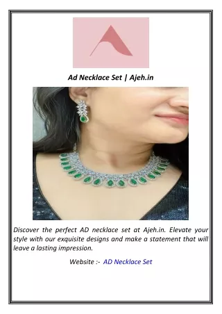 ad necklace set ajeh in