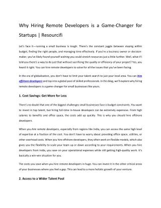 why hiring remote developers is a game changer for