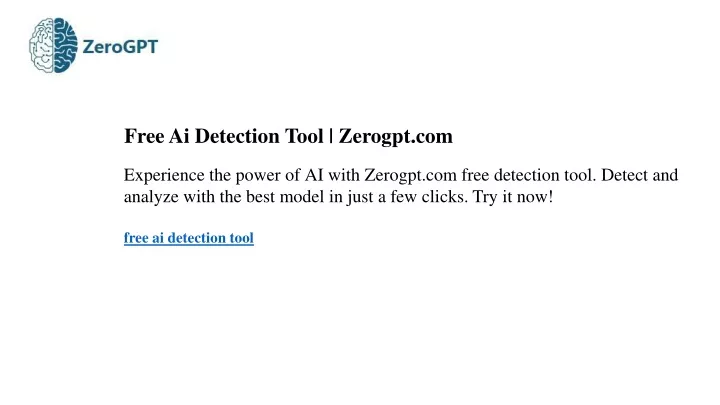 free ai detection tool zerogpt com