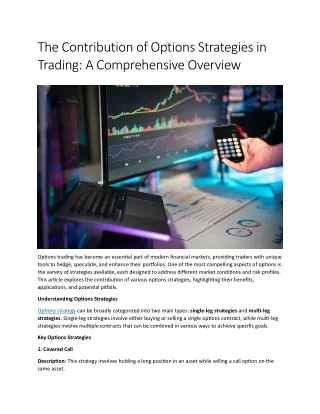 The Contribution of Options Strategies in Trading