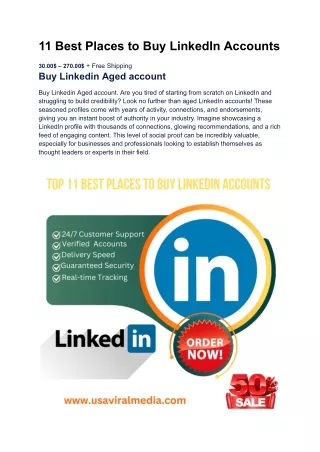 11 best places to buy linkedin accounts