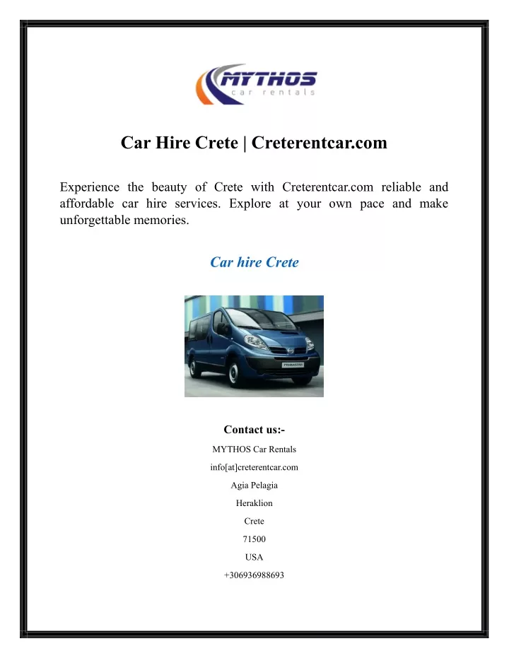 car hire crete creterentcar com