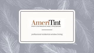professional residential window tinting