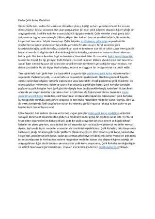 kad n elik kolye modelleri