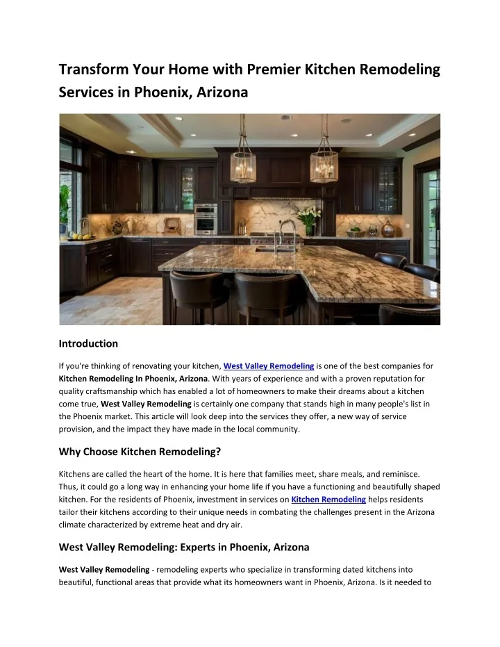 PPT - Transform Your Home with Premier Kitchen Remodeling Services in ...