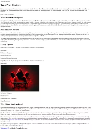 Free Trust Pilot Reviews Company