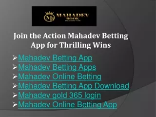 join the action mahadev betting app for thrilling
