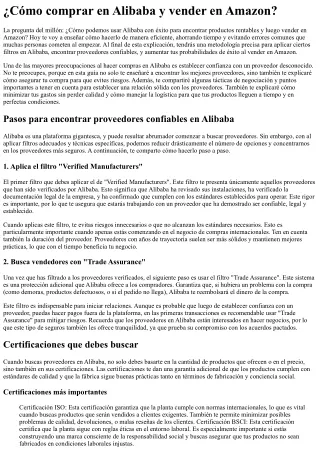 ¿Cómo comprar en Alibaba y comercializar en plataforma Amazon?
